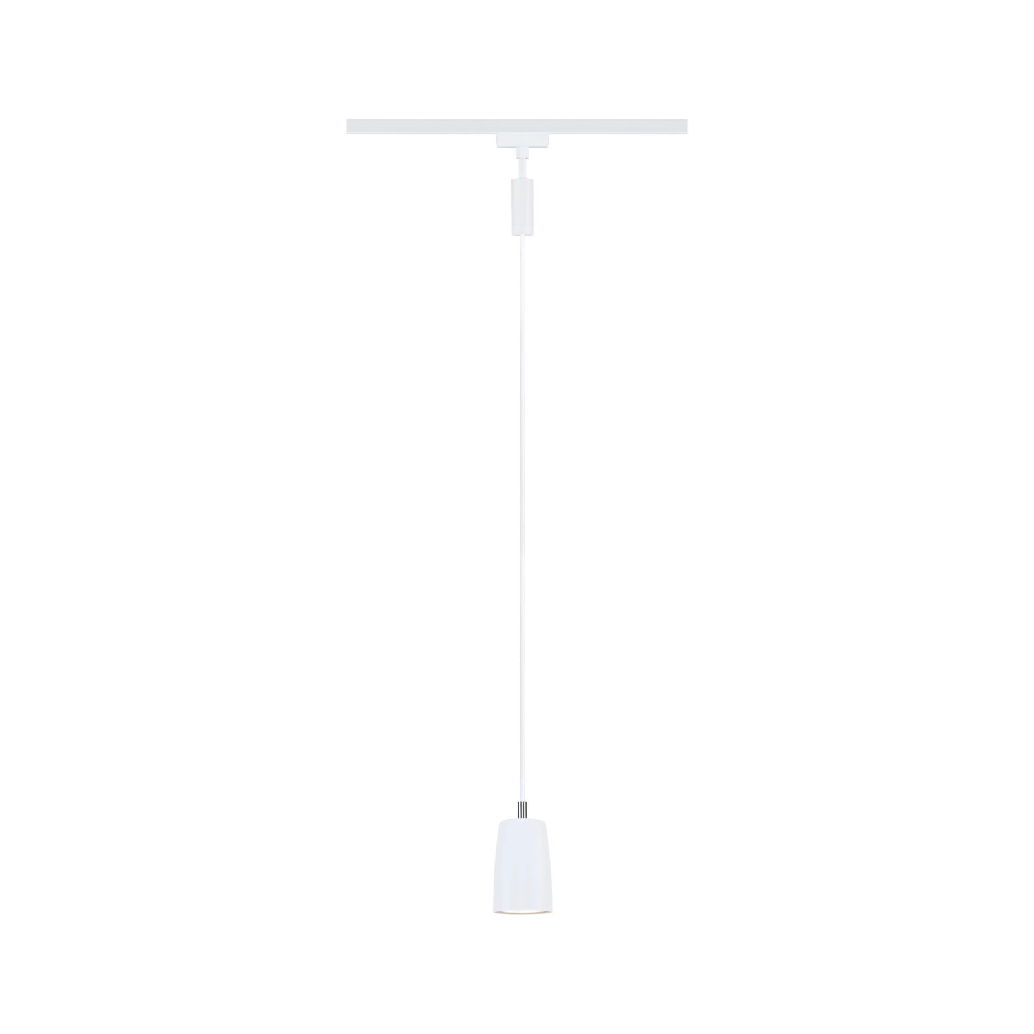 Paulmann URail Pendelleuchte Cover, signalweiß, 122cm, für LED-Schienensysteme.