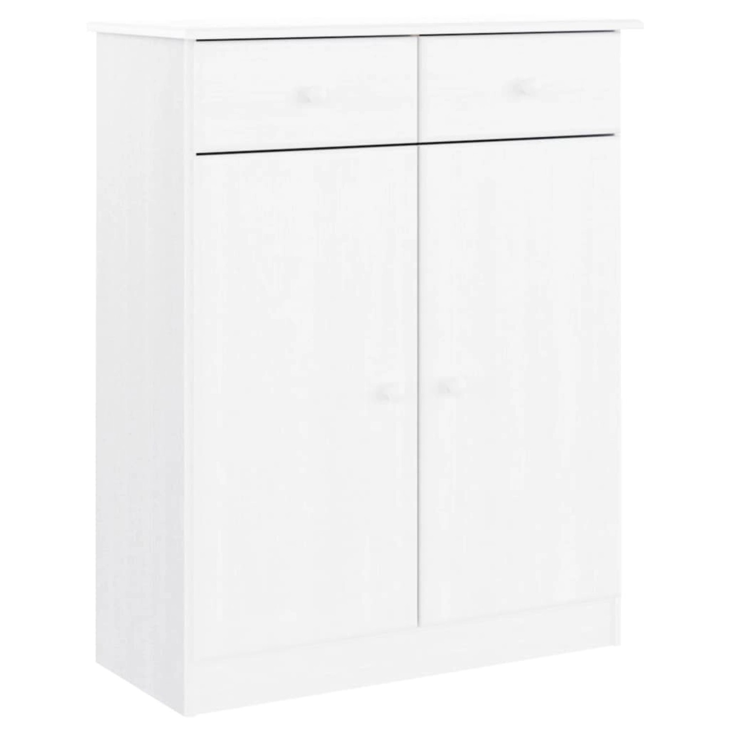 vidaXL Schuhschrank ALTA Weiß 77x35x96 cm Massivholz Kiefer 353926 günstig online kaufen