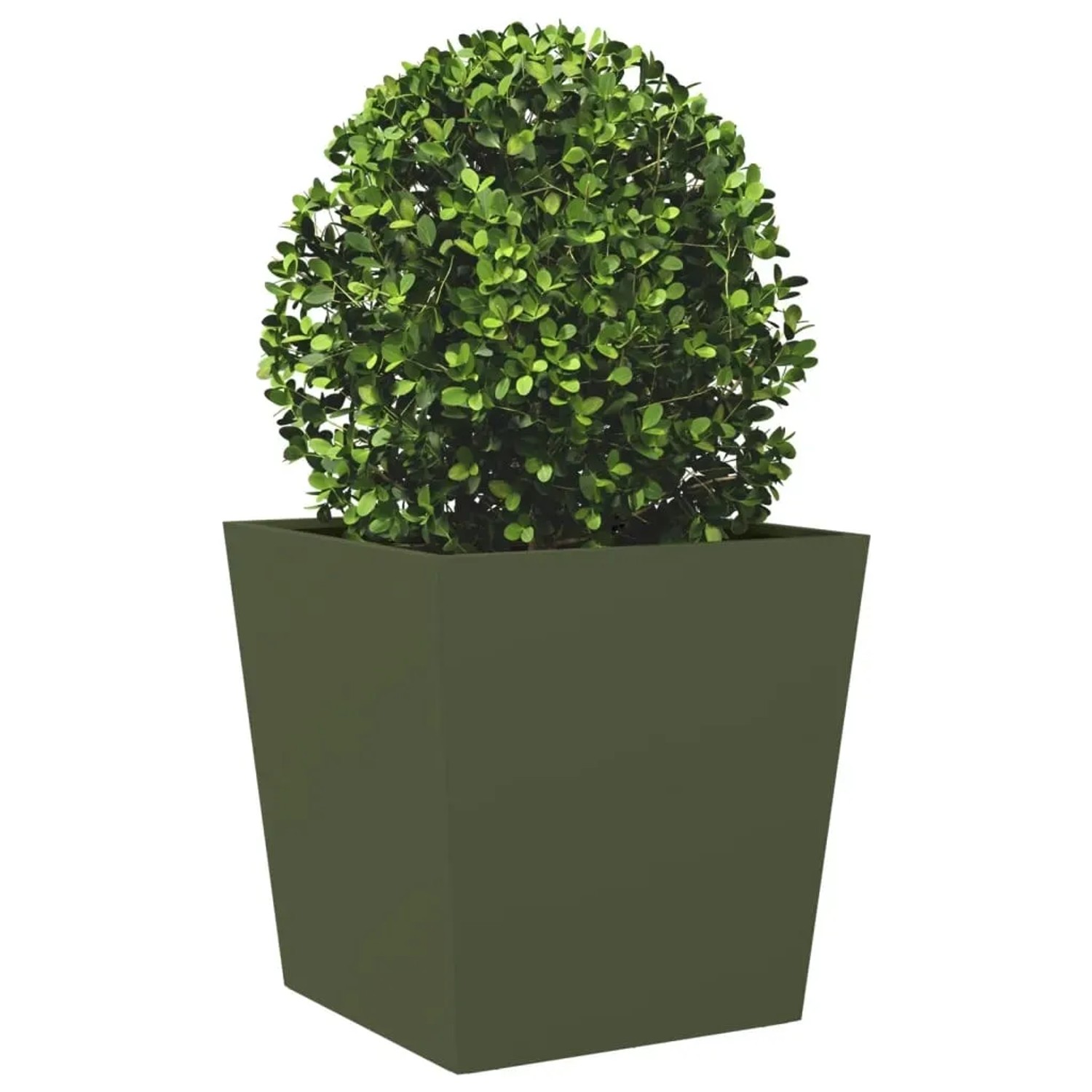 vidaXL Pflanzkübel 2 Stk Olivgrün 50x50x50 cm Stahl 851073_4