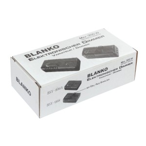 Verpackung Blanko Dimmer für Halogen- und Glühlampen bis 300W. Lichtsteuerung für Lampen & Leuchten.