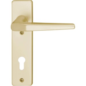 Aluminium Türgriff Kurzschild Garnitur Florence-KS F2 eloxiert für Zimmertüren.