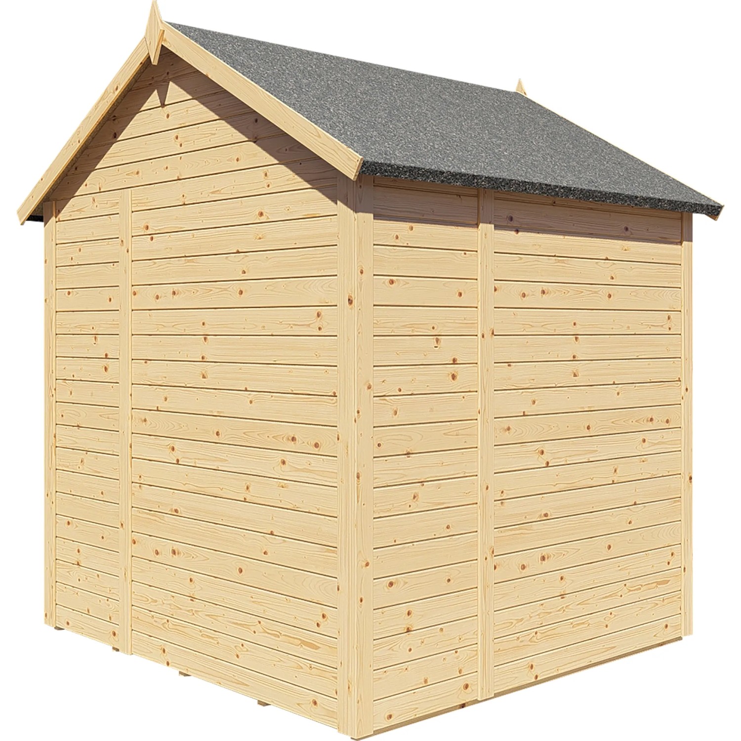Bertilo Holz-Gartenhaus Osterbek, naturbelassen, aus nordischer Fichte mit Satteldach.