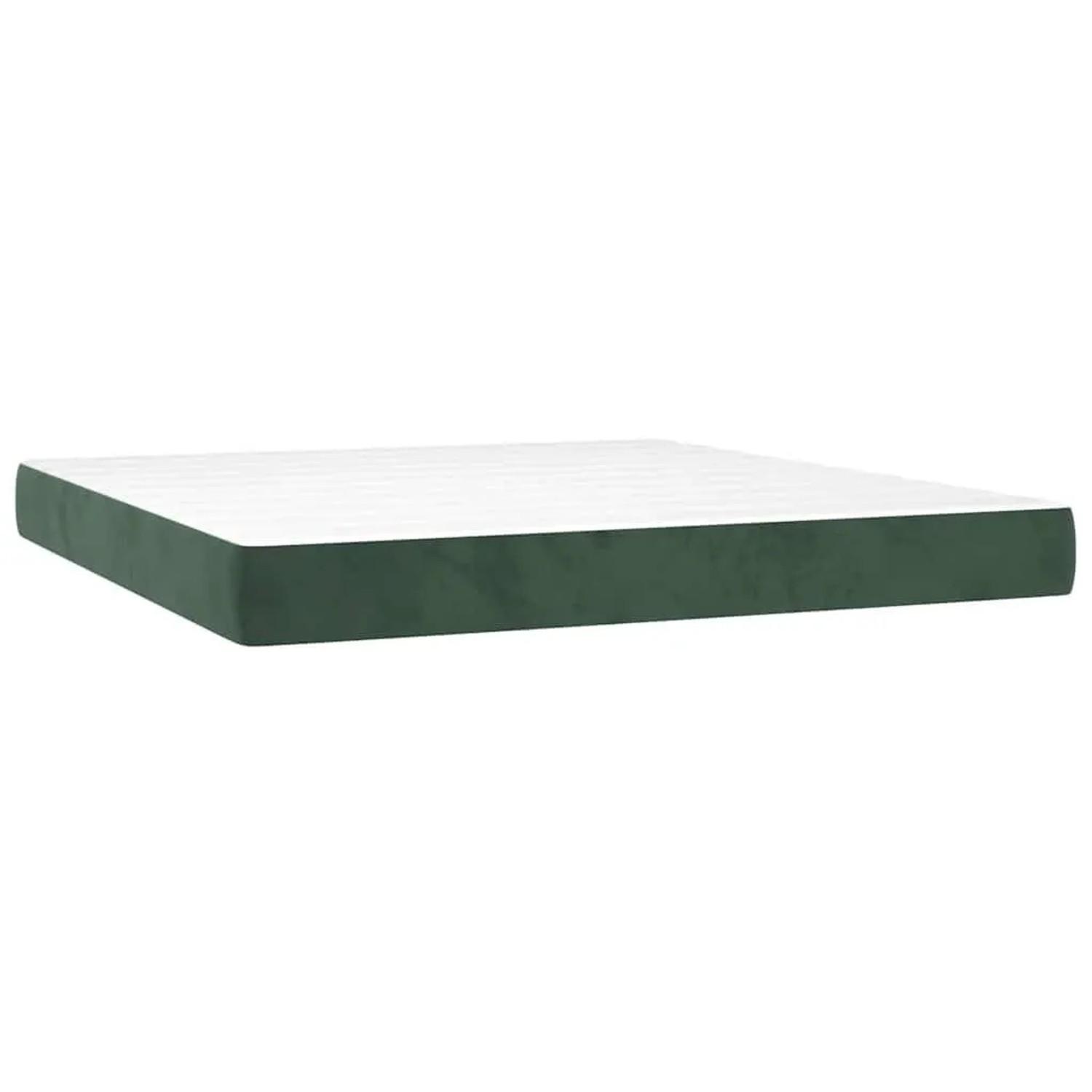 vidaXL Taschenfederkernmatratze Mittel Dunkelgrün 160x220x20 cm Samt 4016627