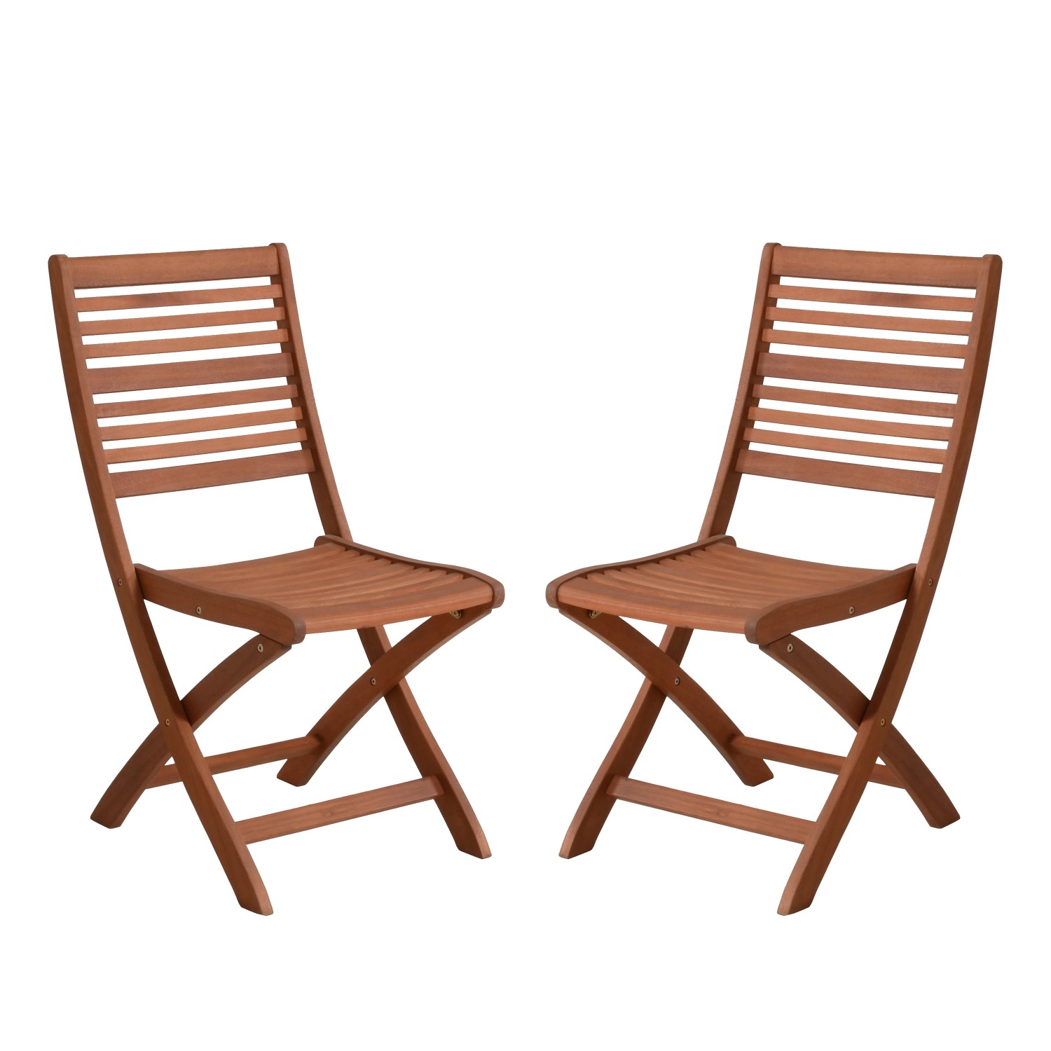 Garden Pleasure Klappstuhl Savannah 2er Set 90 cm x 61 cm x 44 cm Braun FSC®