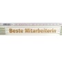 Stabila Zollstock mit Lasergravur "Beste Mitarbeiterin", 2 m, aus Holz, Messwerkzeug.
