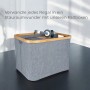 osoltus Faltbox Wäschebox Wäschekorb Nelson Bambus 40 cm Grau_6