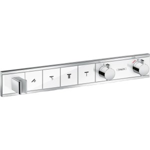 Hansgrohe RainSelect Thermostat Unterputz, weiß/chrom für 4 Verbraucher.