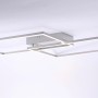 Moderne, stahlfarbene Just Light Deckenleuchte Iven mit rechteckigem Design und Fernbedienung.