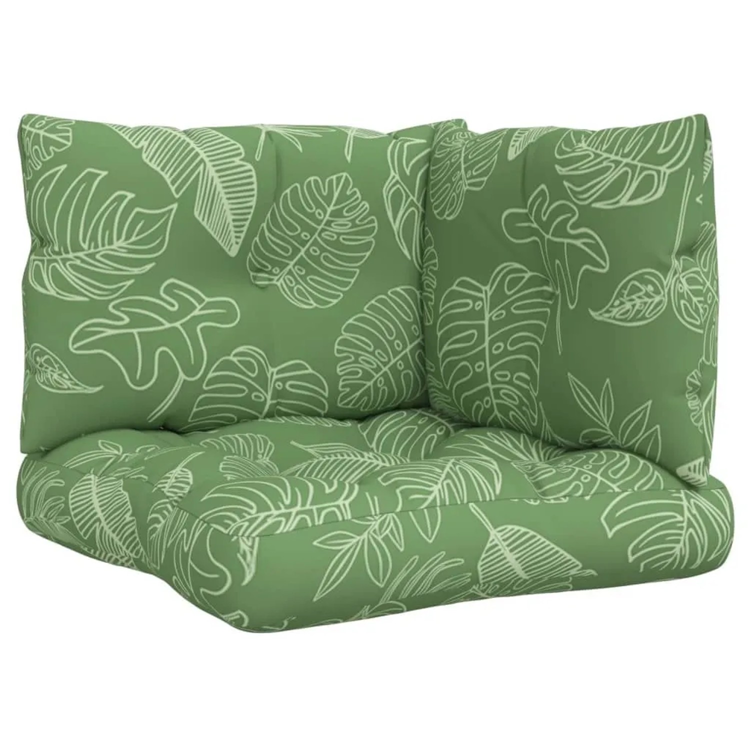 vidaXL Palettenkissen 3 Stk Blattmuster Oxford-Gewebe 360875