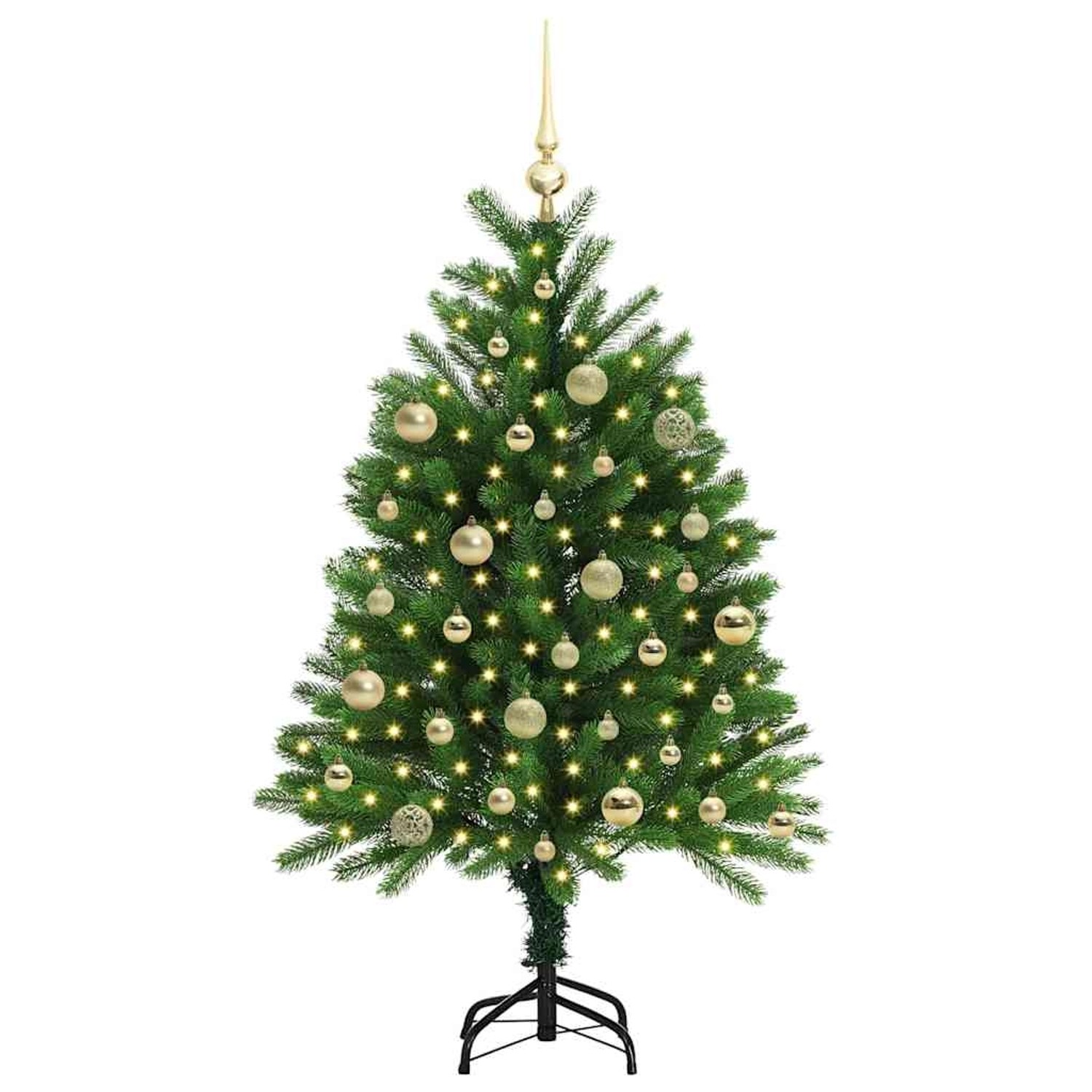 vidaXL Weihnachtsbaum mit 150 LEDs mit Ständer Grün 120 cm PE 3396313