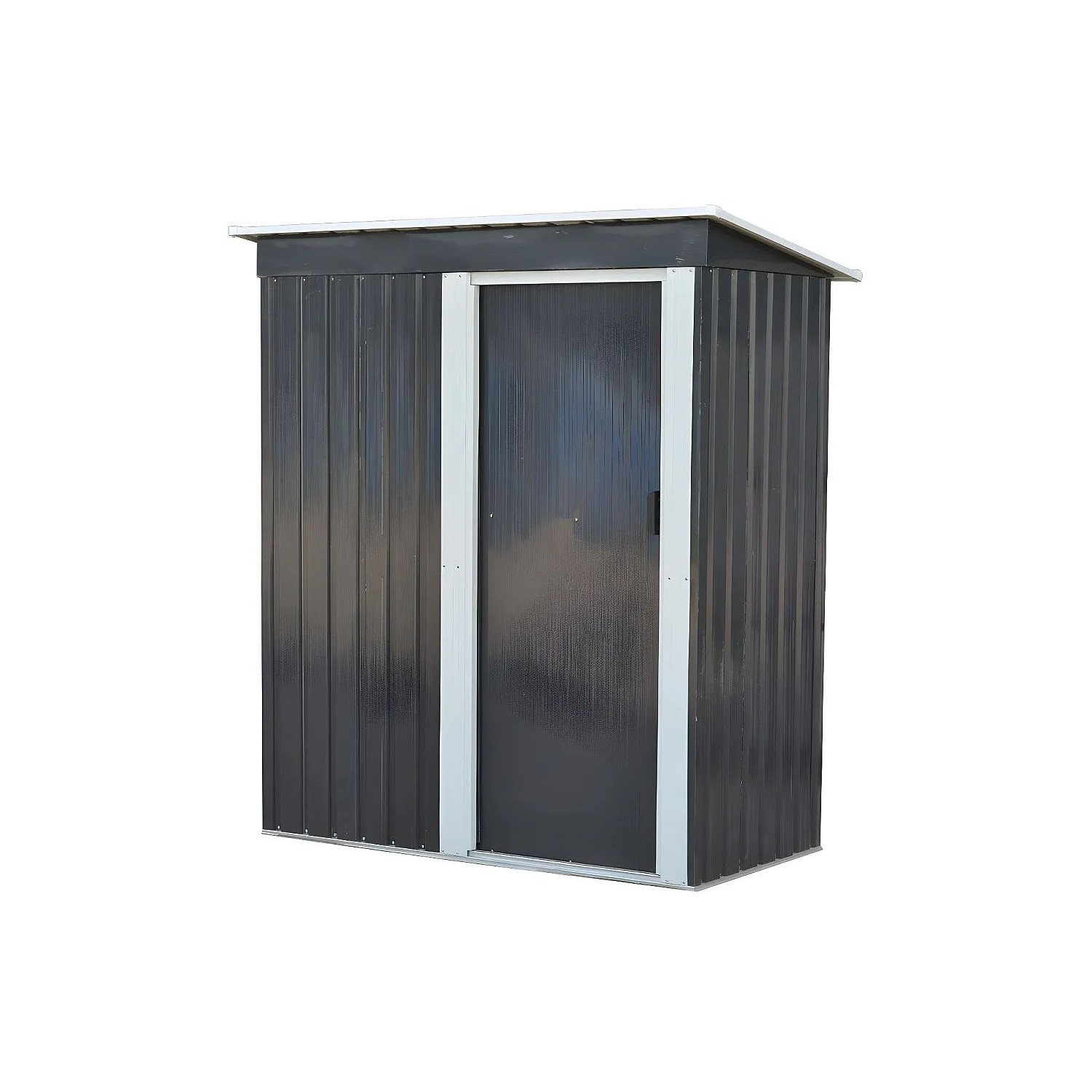 Vente-unique Schrebergartenhaus Biron Anthrazitgrau 153 cm