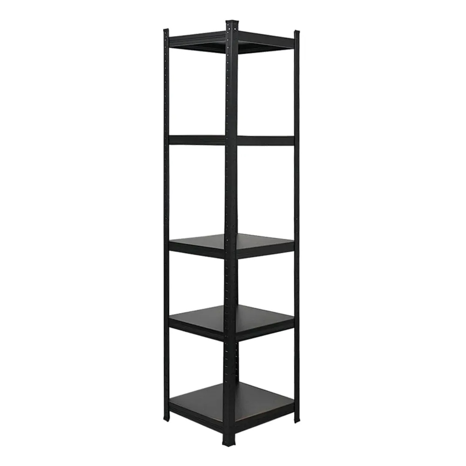 Schwarzes PROREGAL Schwerlastregal Ragnar mit 5 Böden, 180x45x45 cm, ideal als Keller- oder Garagenregal.