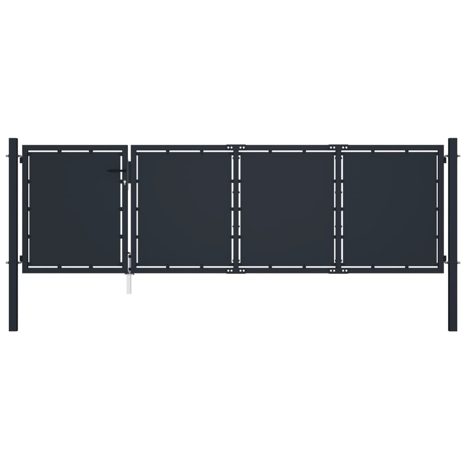 vidaXL Gartentor Stahl 350 x 100 cm Anthrazit 144536 günstig online kaufen