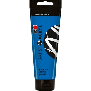 Tube Marabu Artist Acrylfarbe, 120ml, Primärcyan, für Künstlerbedarf.