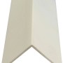 Weiße Winkelleiste aus Kunststoff, 30x30 mm, Länge 2500 mm.