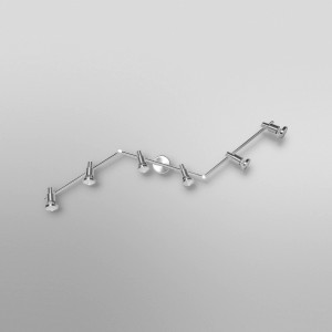 Ledvance LED-Spot, 6-flammig, silberfarben, mit sechs Strahlern an einem gewinkelten Arm.
