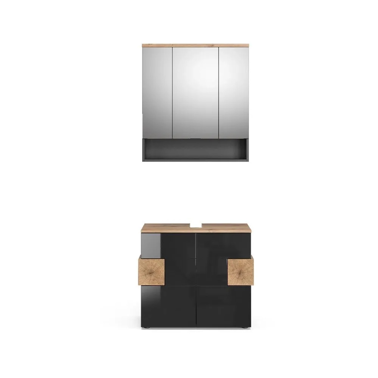 Vicco Badmöbel-Set Eden Anthrazit 75 x 64 2-teilig