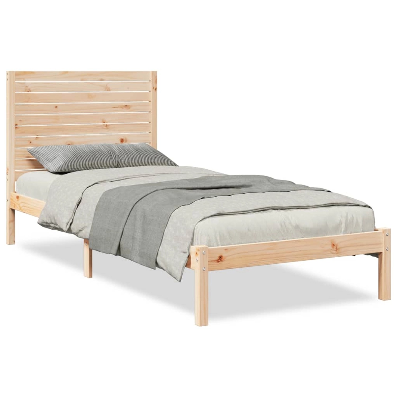 vidaXL Massivholzbett Extra Lang ohne Matratze 90x220 cm 3309309