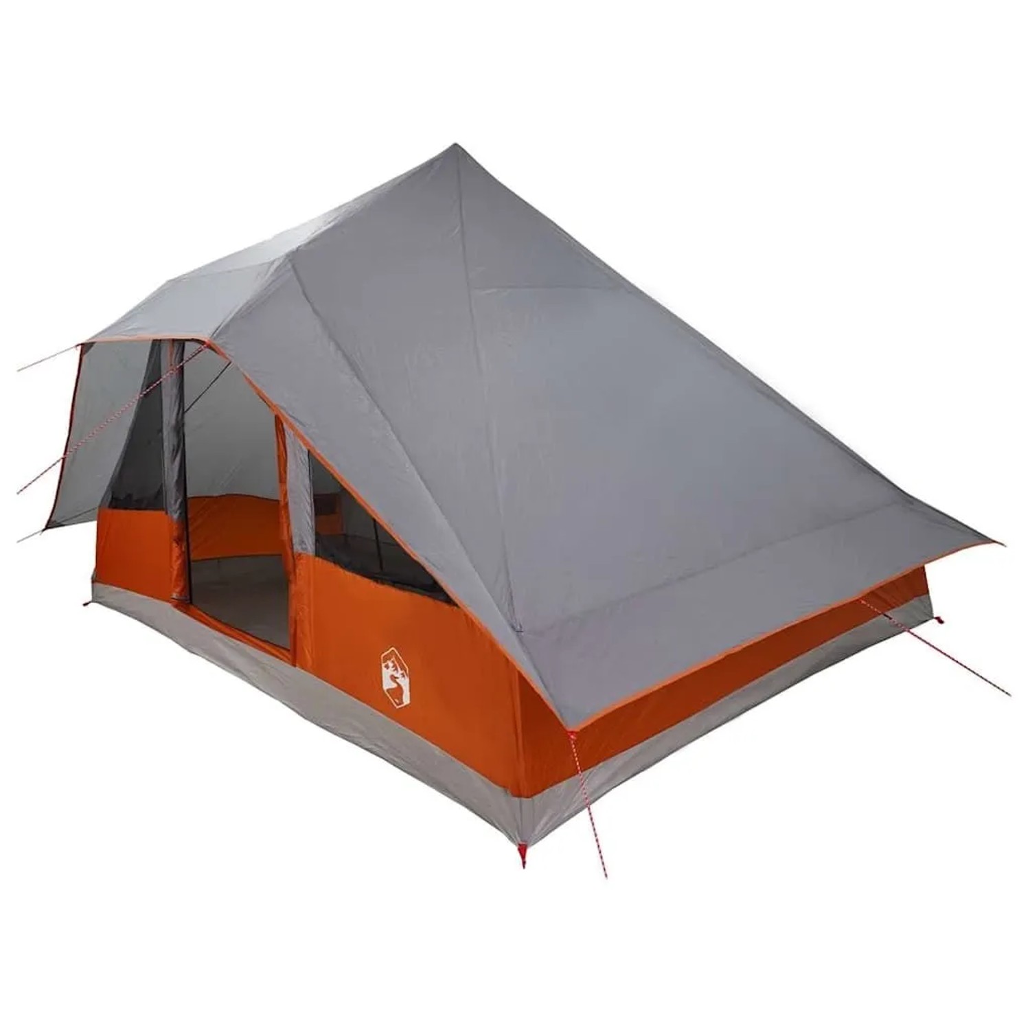 vidaXL Tipi Zelt mit Dach Grau und Orange 364 x 281 x 257 cm Taft 42000974