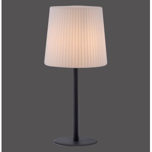 Anthrazitfarbene Paul Neuhaus LED-Tischleuchte Falter, 60 cm hoch, für Innen- und Außenbereiche.