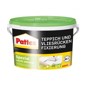 Eimer Pattex Teppichkleber Spezial zur Fixierung von Teppich und Vliesrücken.