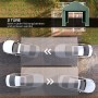 Outsunny Carport Stahl Zeltgarage mit Rolltüren, Draufsicht mit zwei Autos, die ein- und ausfahren.