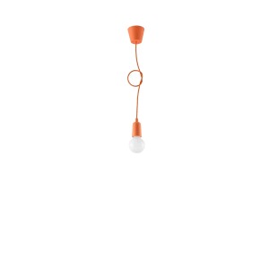 Orangefarbene Hängeleuchte Diego 1 von Sollux Lighting, minimalistisches Design für Lampen & Leuchten.