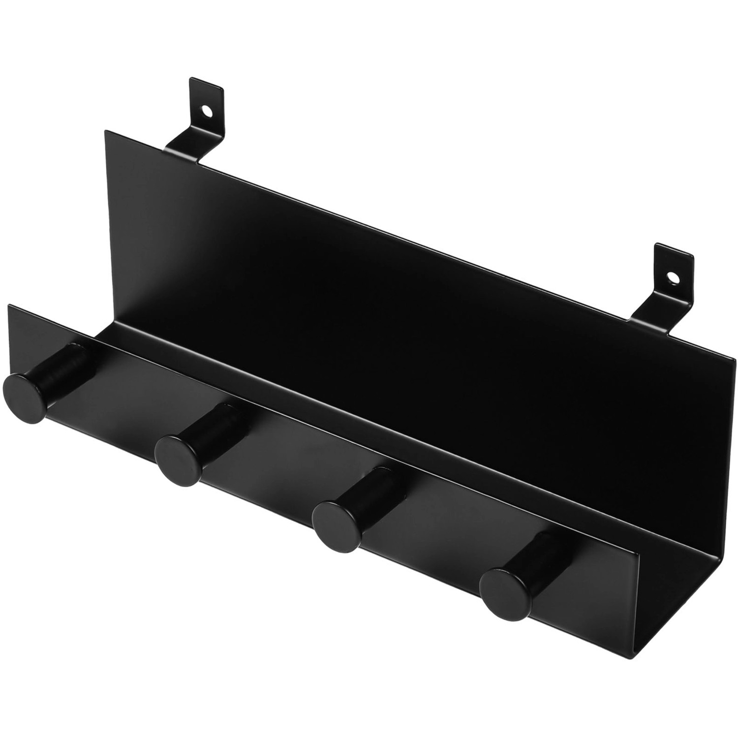 DenPanels Regal schwarz mit 4 Haken 21,5 cm inkl. Schrauben günstig online kaufen