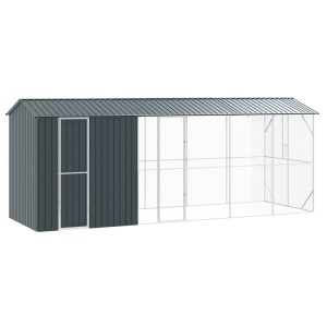 vidaXL Vogelkäfig Anthrazit 645 x 208 x 247 cm Verzinkter Stahl 3325154