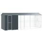 vidaXL Vogelkäfig Anthrazit 645 x 208 x 247 cm Verzinkter Stahl 3325154