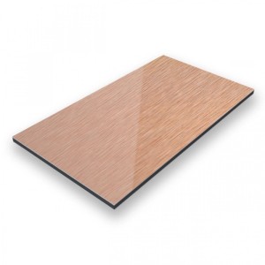 Aluverbundplatte in Bronze gebürstet, 75x300cm, 3mm stark, für Wandverkleidung und Innenausbau.
