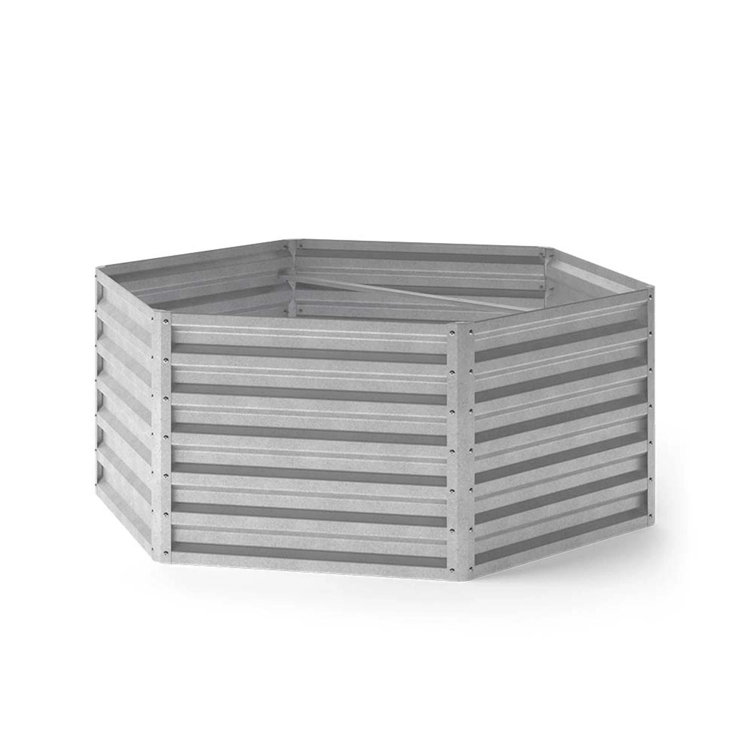OK-Living Hochbeet Silber 129 x 129 cm