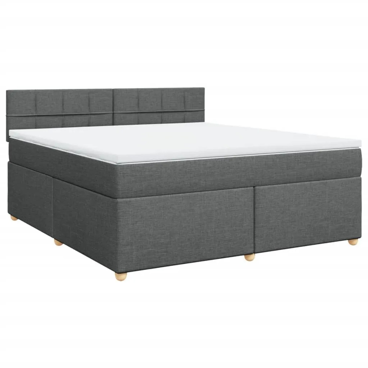 vidaXL Boxspringbett mit Matratze Dunkelgrau 180x200 cm Stoff 3289060 günstig online kaufen