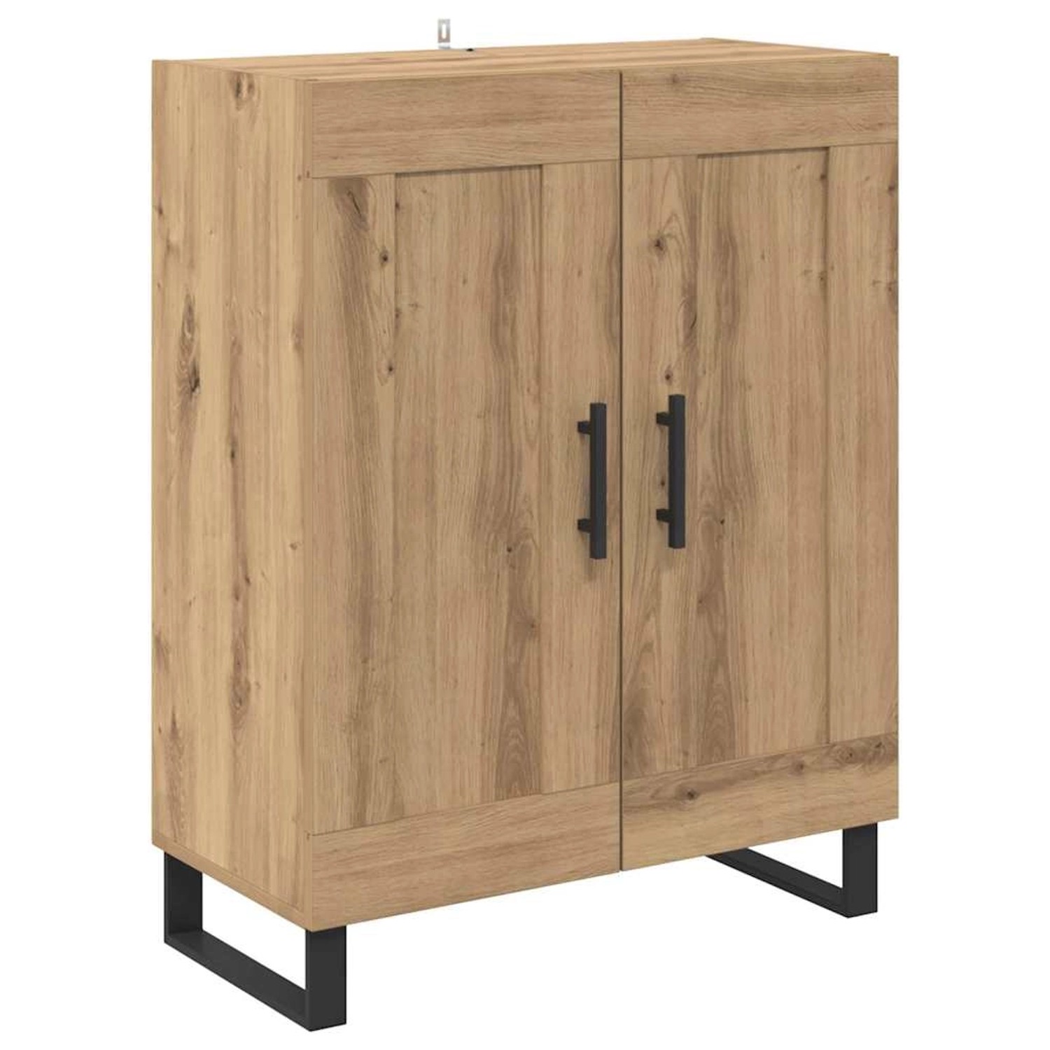 vidaXL Sideboard Artisan-Eiche 69,5 x 34 x 90 cm Verbundholz und Eisen 8816 günstig online kaufen