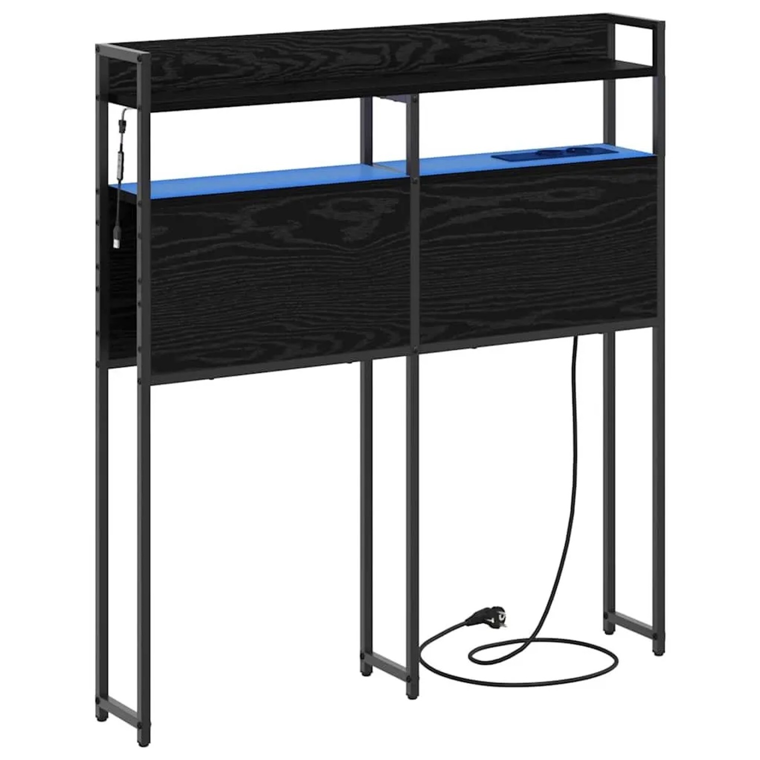 vidaXL Aufbewahrungskopfteil Schwarz Eichen-Optik 100 cm Holzwerkstoff 859680