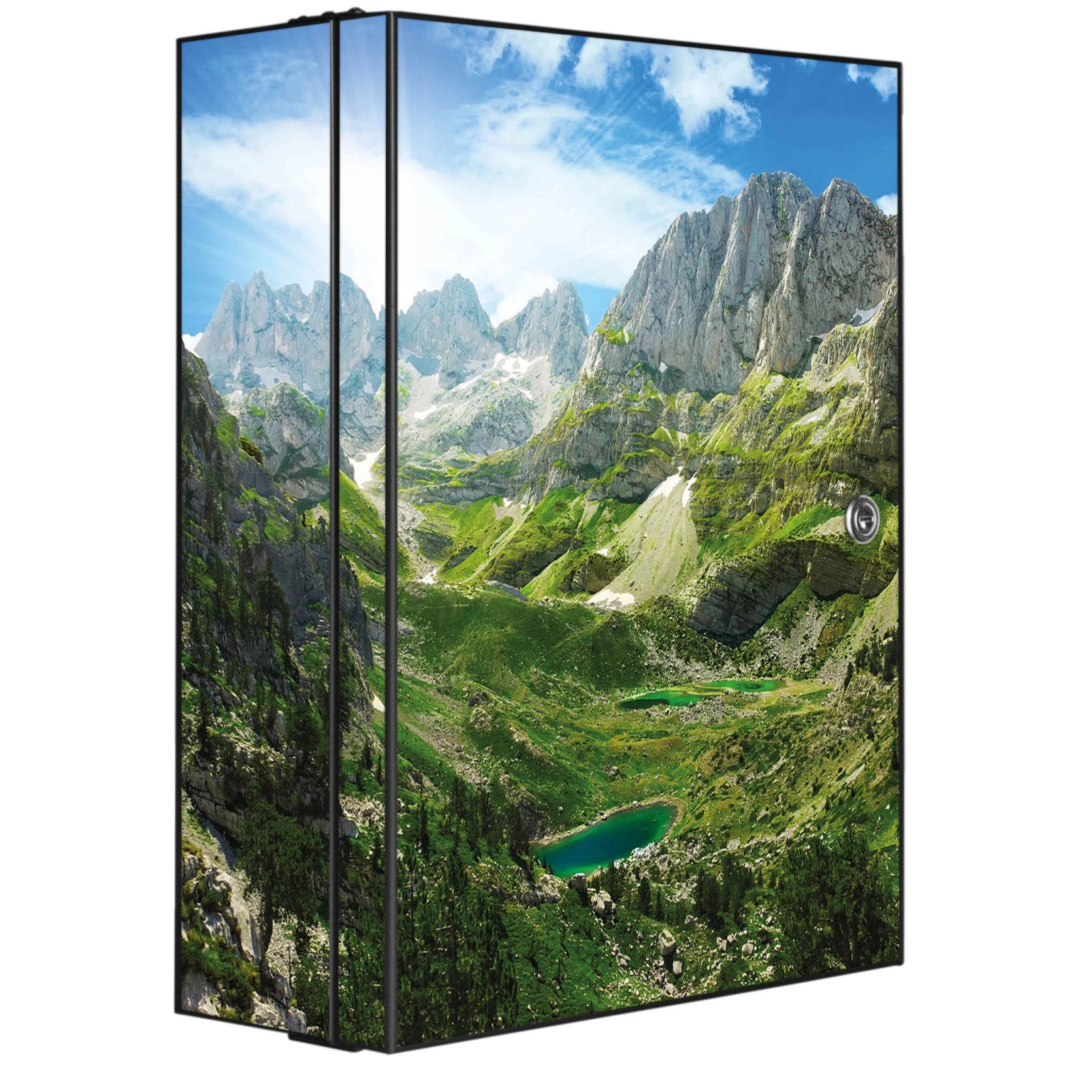 Banjado XXL Medizinschrank Abschliessbar 35x46x15cm Arzneischrank Anthrazit günstig online kaufen