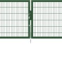 Grünes Doppeltor Flexo Plus, 500x120 cm, mit Pfosten für Gartenzäune.