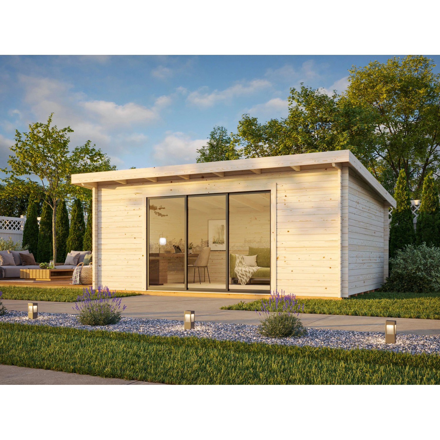 Palmako Gartenhaus Lea Slide Braun Tauchgrundiert 530 cm x 380 cm günstig online kaufen