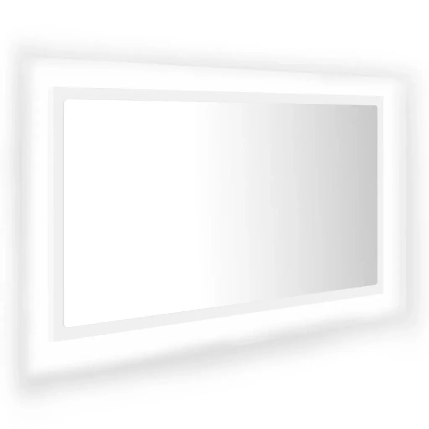 vidaXL LED-Badspiegel Weiß 80x8,5x37 cm Acryl 804924