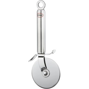 Rösle Pizza- und Flammkuchenschneider aus Edelstahl, Schneidrad beidseitig geschliffen.