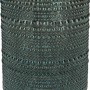 Grüner Teelichthalter Dark Wonder aus Glas mit Noppenmuster, 12,5 cm hoch.