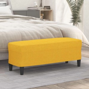 vidaXL Sitzbank Hellgelb 100x35x41 cm Stoff 349412