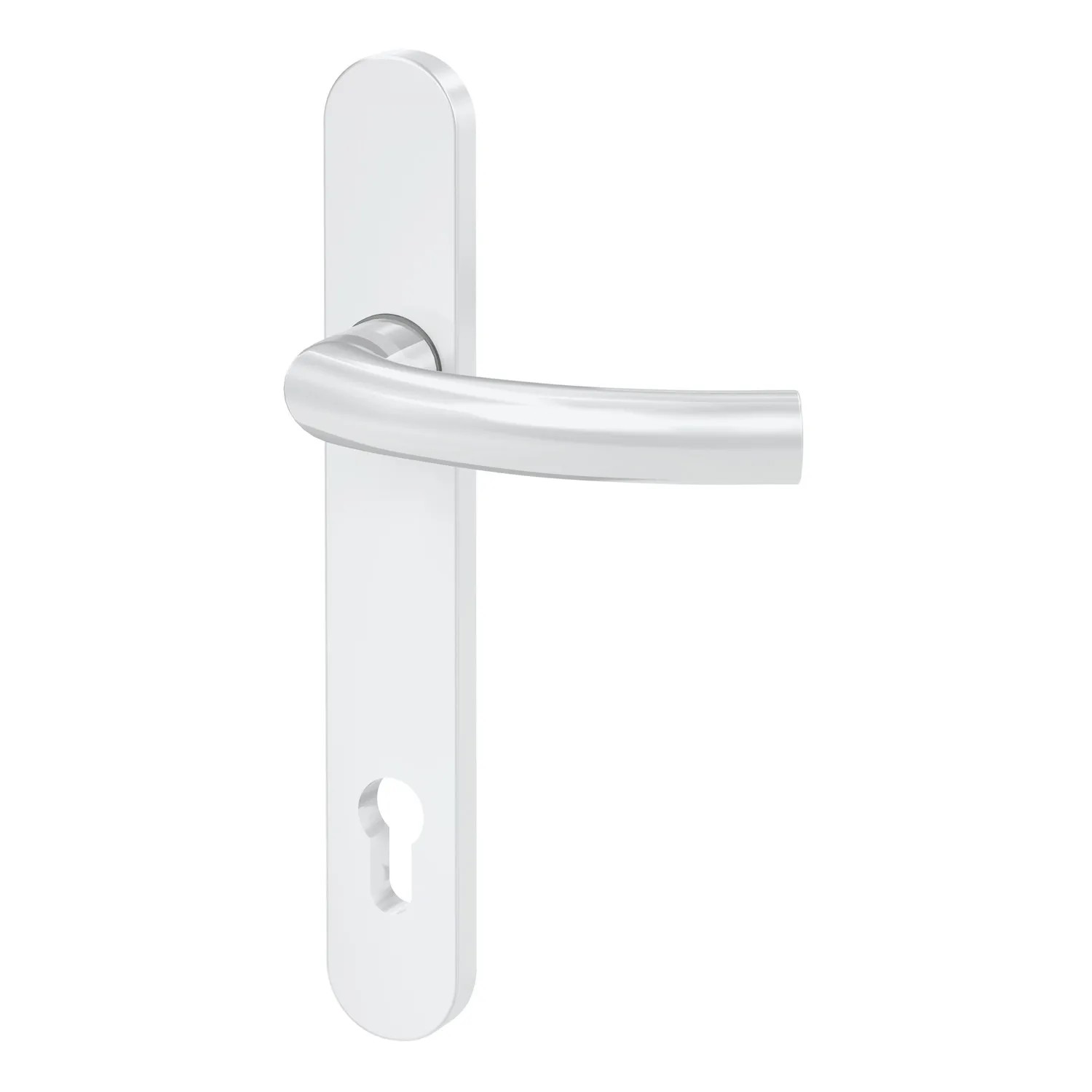 Basi - 1/2-Schmalrahmen-Garnitur - SR 4100 PZ - Rund - Edelstahl Weiß - Lochung PZ - 92-8 mm - 7839-0109