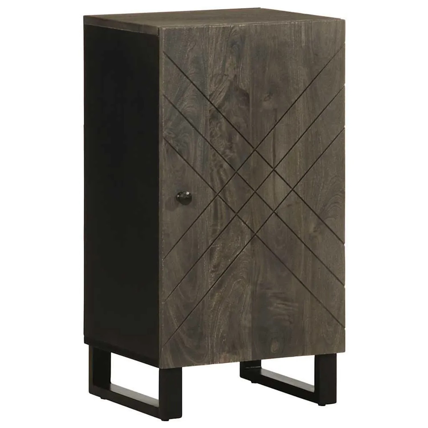 vidaXL Sideboard Schwarz 40x33x75 cm Massivholz Mango 4017708