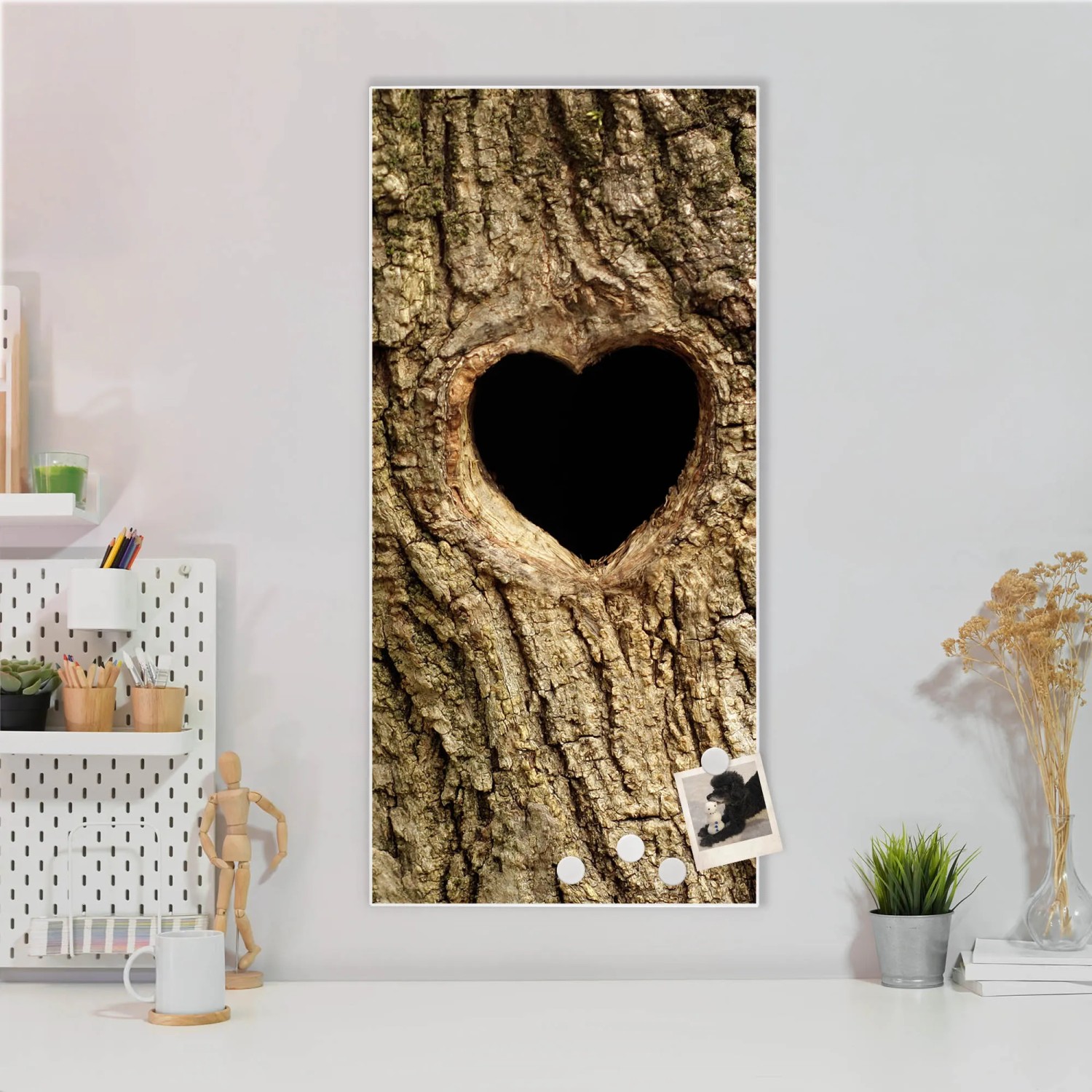 Banjado Magnetpinnwand 37 x 78 cm Weiß Metall inkl. Magnete kaufen bei OBI