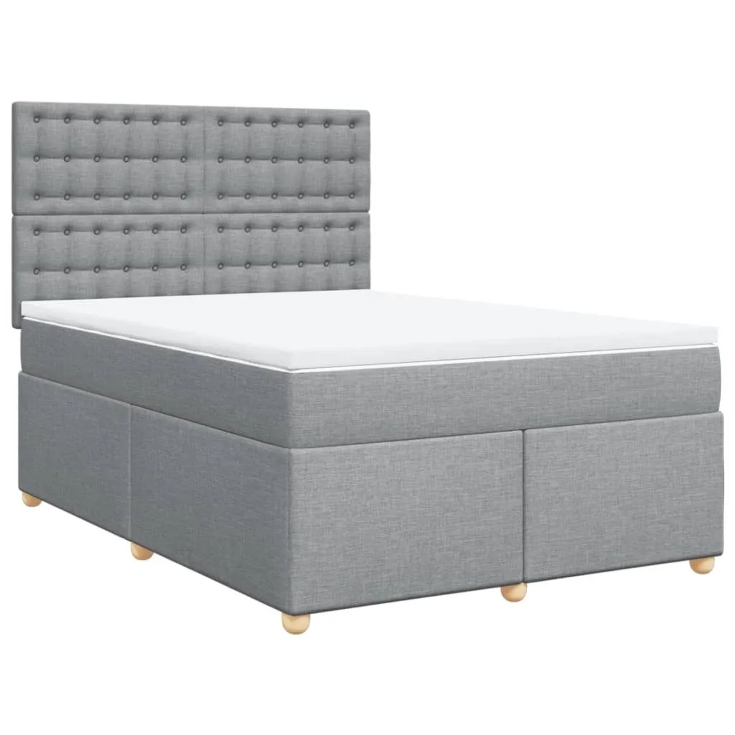 vidaXL Boxspringbett mit Matratze Hellgrau 140x200 cm Stoff 3291317 günstig online kaufen