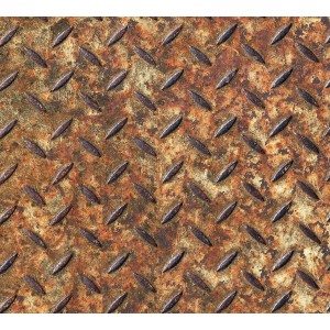 Selbstklebende Rost Tapete im Industrial Style für Küche. Wandpanel in Rostbraun mit Metalloptik.