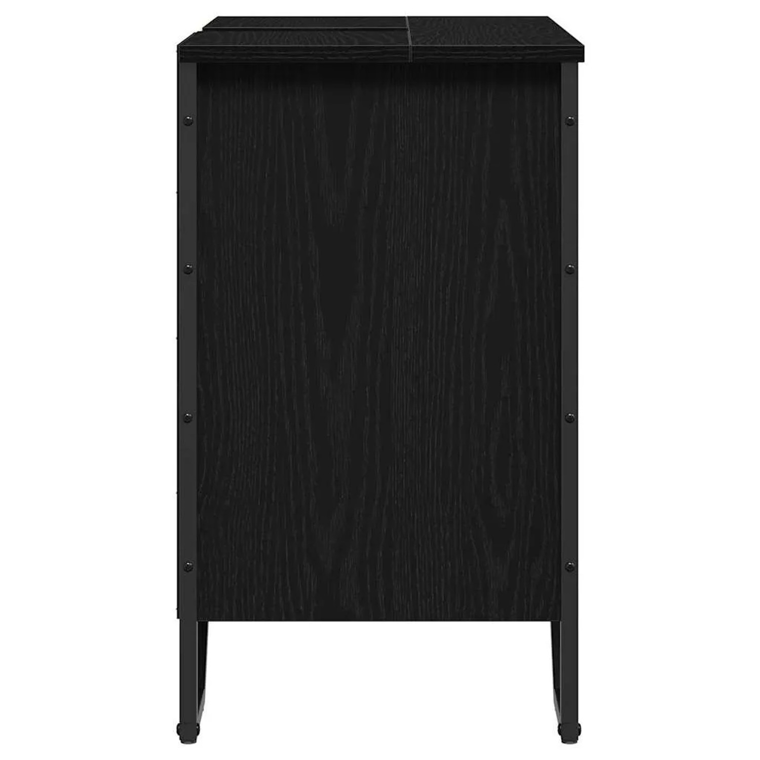 vidaXL Waschbeckenunterschrank in Schwarz Eichen-Optik, 60x35x60 cm.