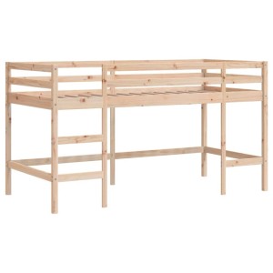 vidaXL Kinderhochbett mit Leiter 90x190 cm Massivholz Kiefer 835901