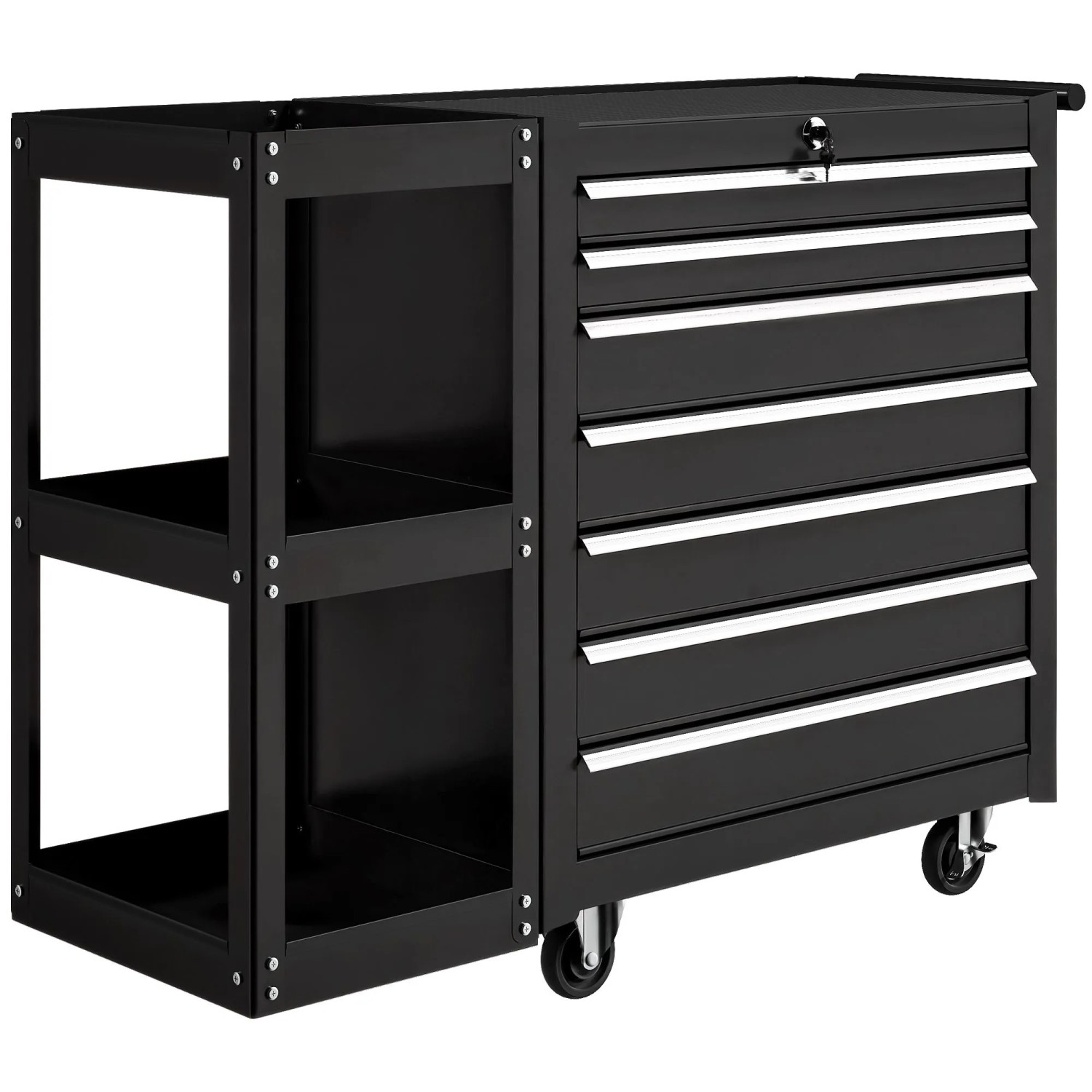 HOMCOM Tool Chest Stahl EVA 96L x 33,5B x 75H cm Schwarz